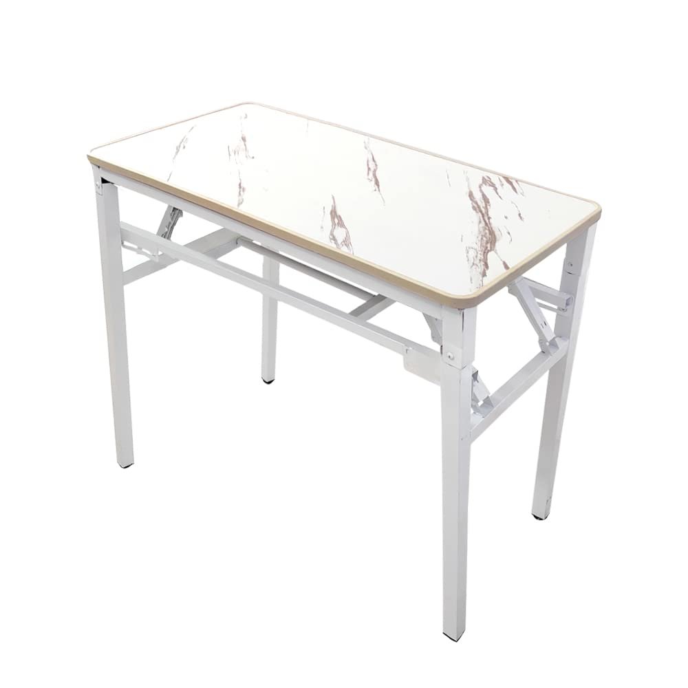 SND Homes Easy-Folding Computer Table/Work Desk for Kids/Adults - No Assembly Required (120 X 60 Molded White) - Image 8