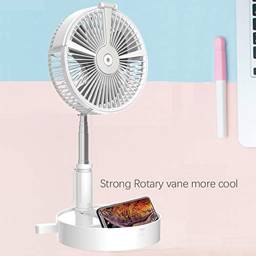 SND Homes Portable Folding Fan with 7200 mah battery power fan breeze air fan with humidifier table lamp and mobile charger - Image 4