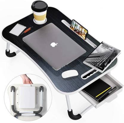 SND Homes Wood Portable Laptop Table (Finish Color - Black) - Image 3