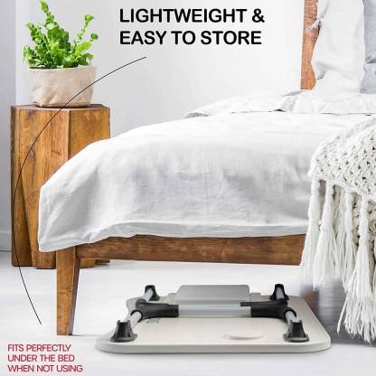 SND Homes Wood Portable Laptop Table (Finish Color - White) - Image 5