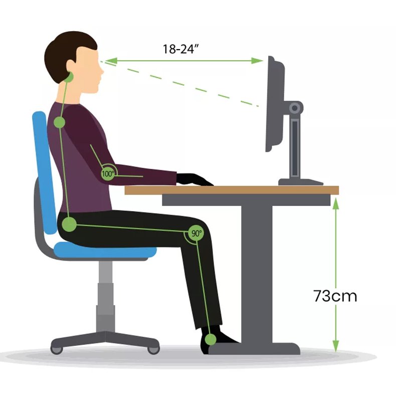 StarAndDaisy Sit To Stand Electric Height Adjustable Standing Desk Table with 3 Memory Presets, USB Charging - Black - Image 9