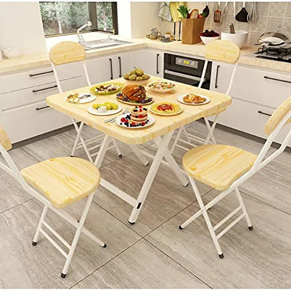 SND Homes Utilite Scissor Tables, Easy Folding, Multipurpose Outdoor Lawn Coffee (Large Size | White | 80cm By 80cm)