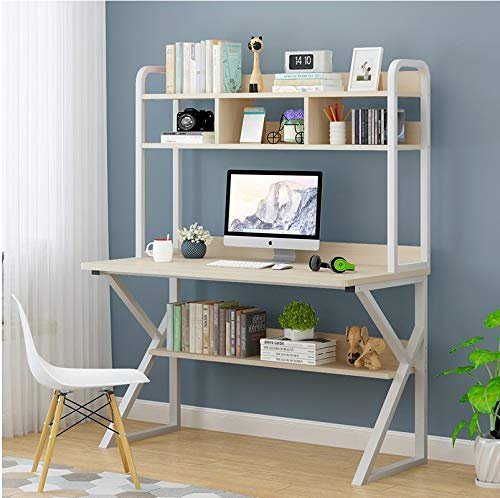 SND Homes Utility Smart Home Furniture Light Weight Multi Story Study Table Work Station Computer Desk for Kids and Adults (Large, White)