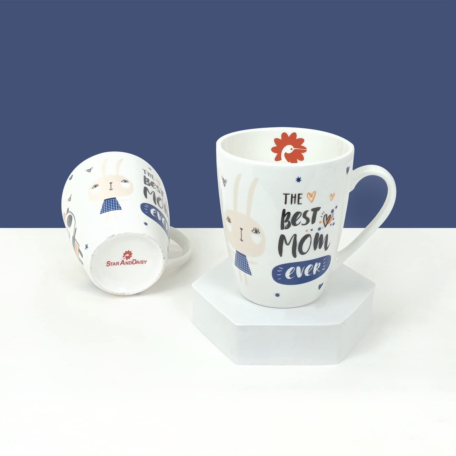 StarAndDaisy Coffee Mug Set of 2 | Dishwasher & Microwave Safe | Ceramic Bone China Cup to Gift to Best Friend | Ceramic Tea Coffee Milk Cups. (SND-MM-13) - Image 2
