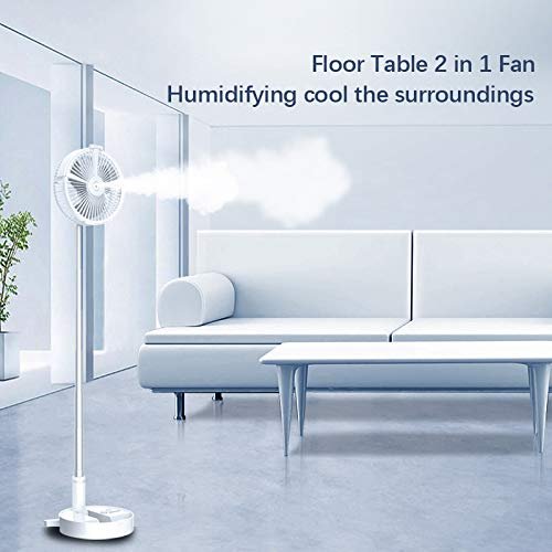SND Homes Portable Folding Fan with 7200 mah battery power fan breeze air fan with humidifier table lamp and mobile charger - Image 6