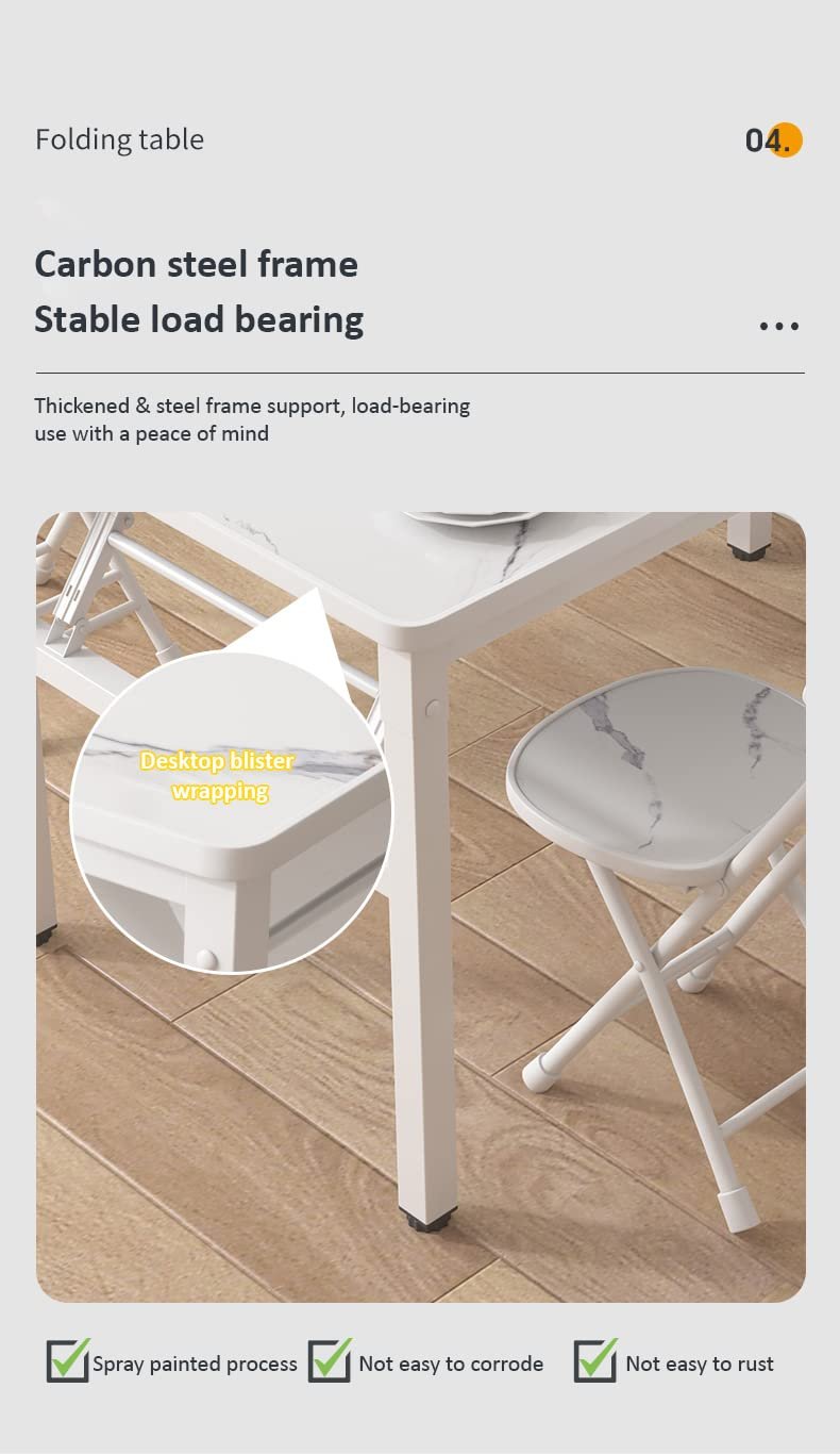 SND Homes Foldable Solid Wood Office Table and Workstations /Computer Table/Work Desk for Kids/Adults - No Assembly Required (80 X 40 Molded Black) - Image 8