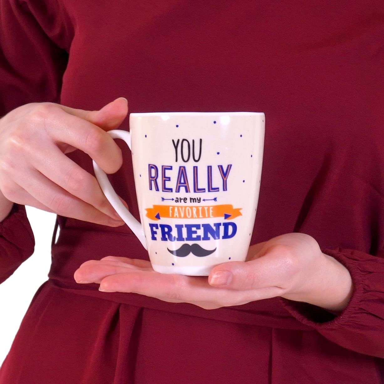 StarAndDaisy Coffee Mug Set of 2 - Dishwasher & Microwave Safe - Ceramic Bone China Cup to Gift to Best Friend - Image 2