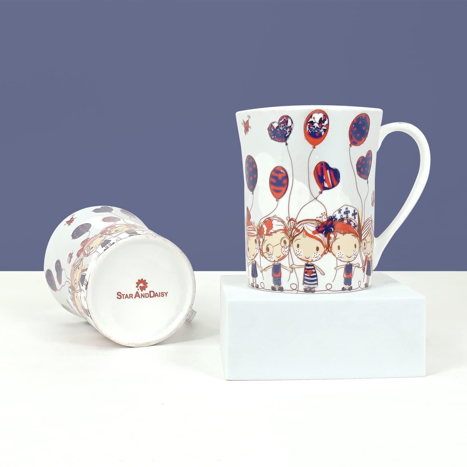 StarAndDaisy Coffee Mug Set of 2 | Dishwasher & Microwave Safe | Ceramic Bone China Cup to Gift to Best Friend | Ceramic Tea Coffee Milk Cups. (SND-MM-14) - Image 3