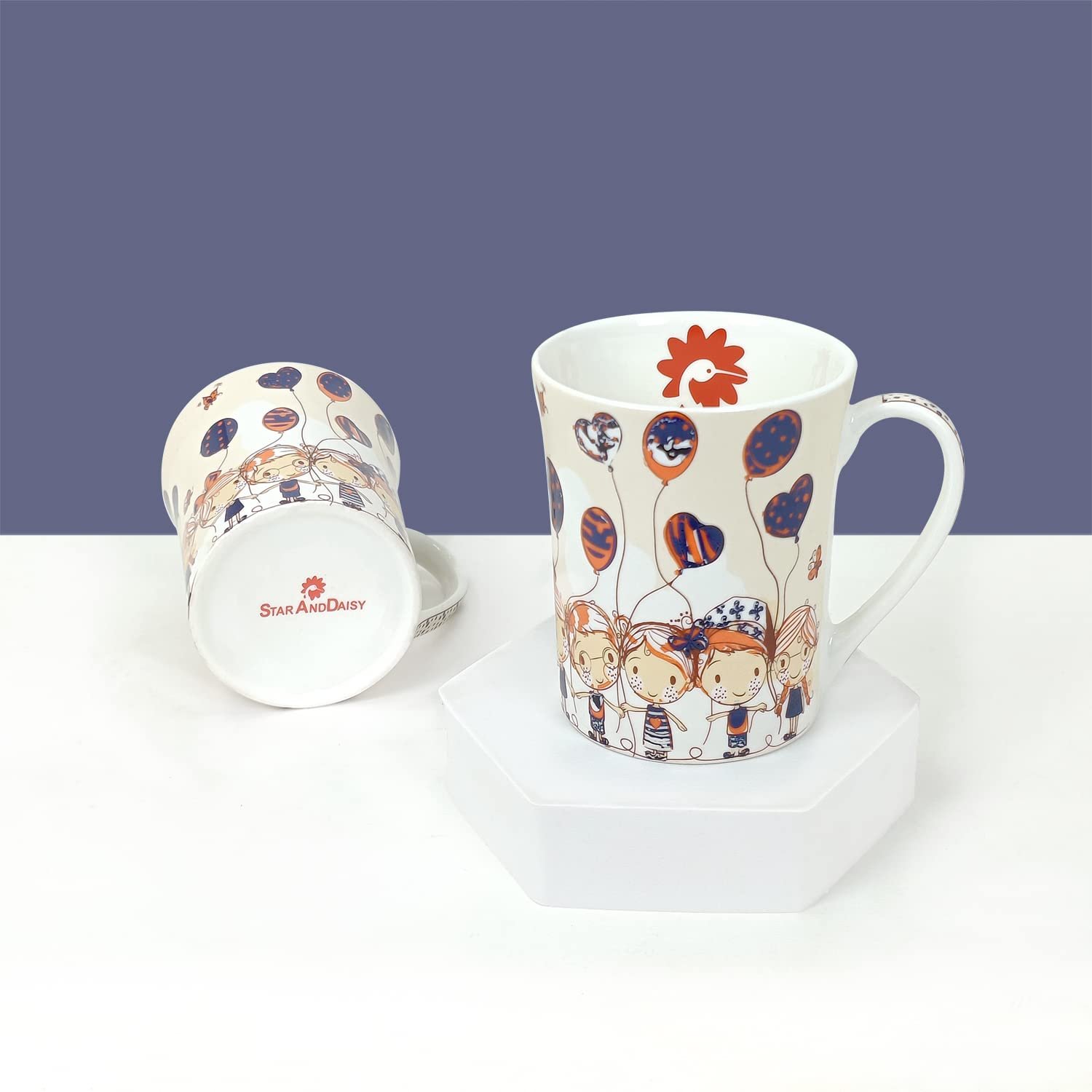 StarAndDaisy Coffee Mug Set of 2 | Dishwasher & Microwave Safe | Ceramic Bone China Cup to Gift to Best Friend | Ceramic Tea Coffee Milk Cups. (SND-MM-01) - Image 3