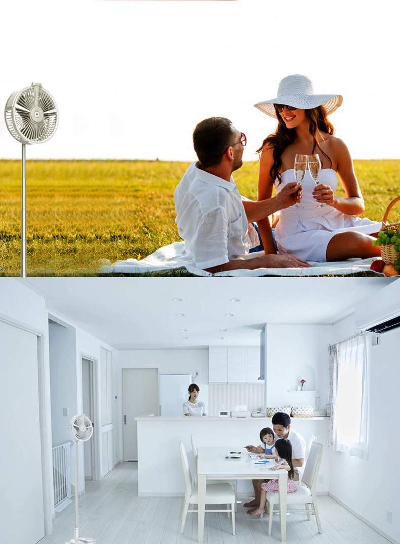 SND Homes Portable Folding Fan with 7200 mah battery power fan breeze air fan with humidifier table lamp and mobile charger - Image 7