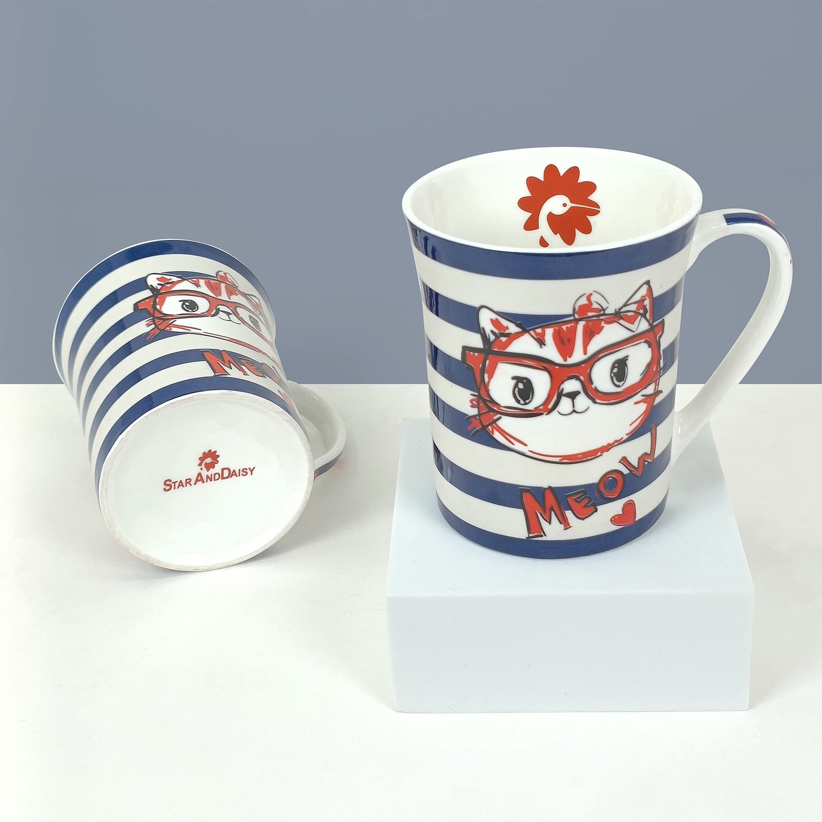 StarAndDaisy Coffee Mug Set of 2 | Dishwasher & Microwave Safe | Ceramic Bone China Cup to Gift to Best Friend | Ceramic Tea Coffee Milk Cups. (SND-MM-06) - Image 3