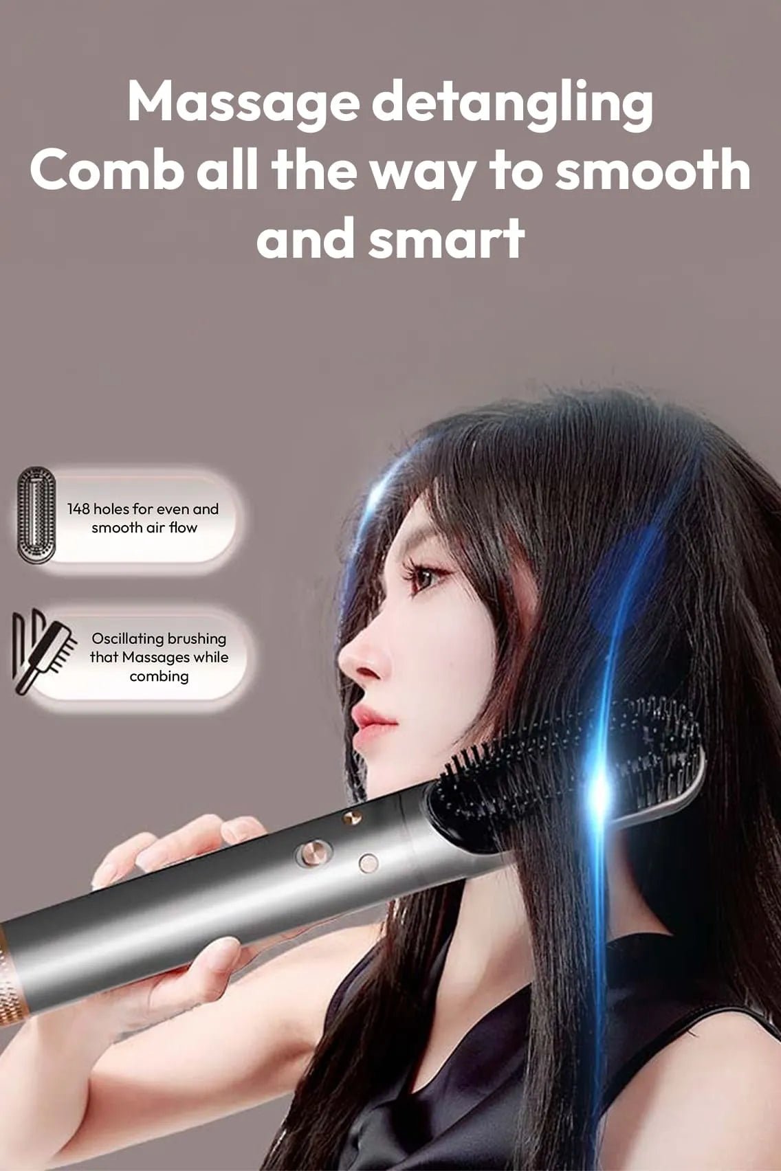Toree 5-in-1 Professional Airstyler with Smart Airflow Motor & Multi-Styling Attachments - Image 6