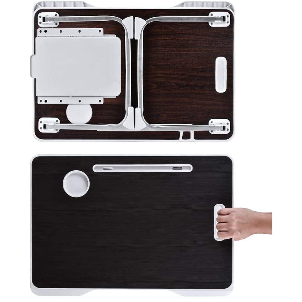 SND Homes Multipurpose Bed Laptop Table Wood Portable Laptop Table (Finish Color - Combination Black, Pre Assembled) - Image 7