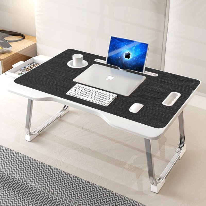 SND Homes Multipurpose Bed Laptop Table Wood Portable Laptop Table (Finish Color - Combination Black, Pre Assembled) - Image 8