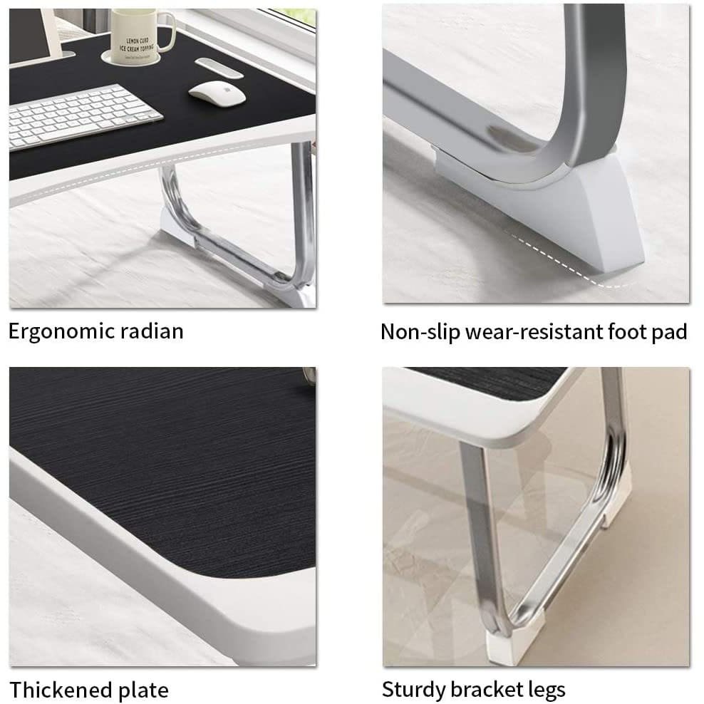 SND Homes Multipurpose Bed Laptop Table Wood Portable Laptop Table (Finish Color - Combination Black, Pre Assembled) - Image 5