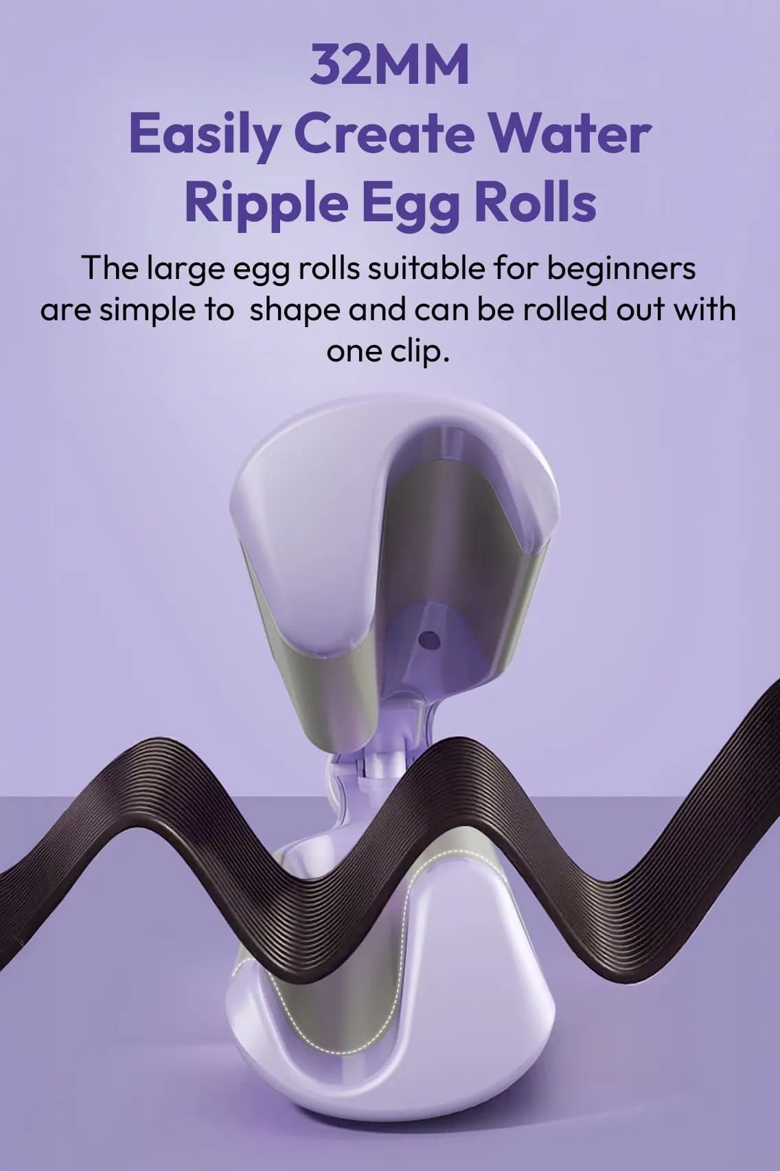 Toree Ceramic Hair Curler with Fast Heating & Water Ripple Styling Technology 32mm - Image 6