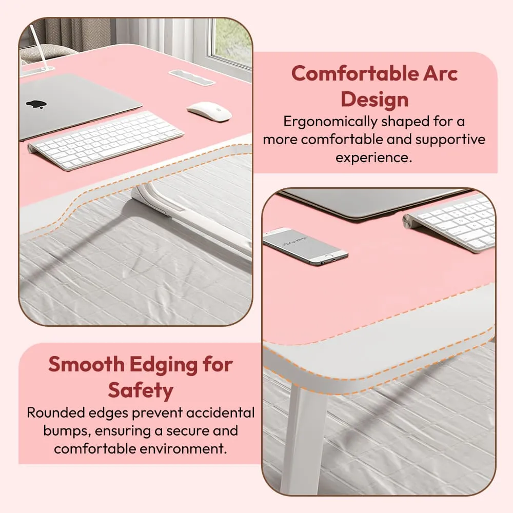 SND Homes 'Bed Buddy' Laptop Desk,Portable Foldable Laptop Bed Tray Table with Drawer,Bed Tray for Eating,Laptop Bed Tray Table for Bed and Sofa (All Pink) - Image 6