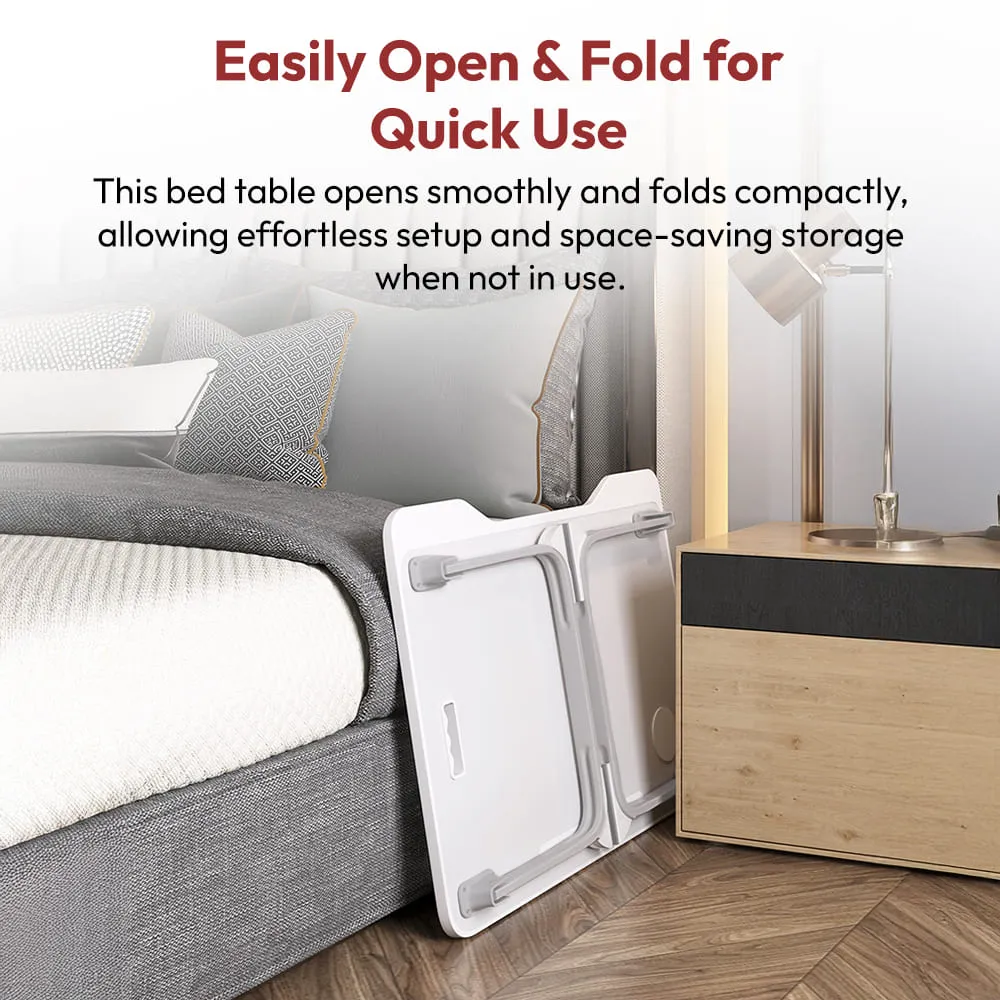 SND Homes 'Bed Buddy' Laptop Desk,Portable Foldable Laptop Bed Tray Table with Drawer,Bed Tray for Eating,Laptop Bed Tray Table for Bed and Sofa (All Pink) - Image 8