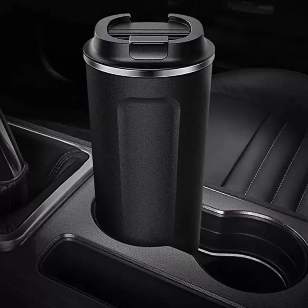 Premium Hot Tea & Coffee Mug, hoard Vacuum Insulated Stainless Steel Tumbler Double Walled Mug 510 ml Sipper-White Steel - Image 5