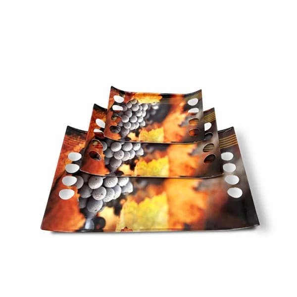 Crystal by SND Homes Melamine Serving Tray, Set of 3 (Small, Medium and Large Size) Royale Series Tray - Image 2