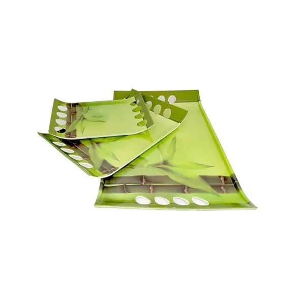SND Homes Premium Melamine Break Resistant Flora Serving Tray - Set of 3 - Image 2