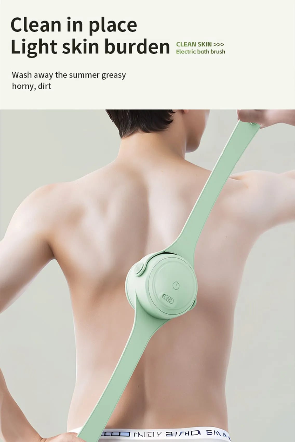 Toree Electric Bath Brush for Body & Face Cleansing Brush with Long Handle – Rechargeable Exfoliating Shower Tool - Image 11