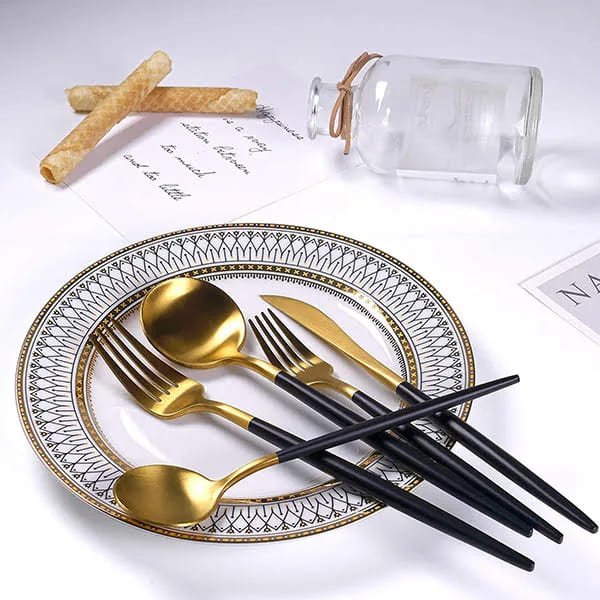 SND Homes Premium Royal Cutlery Set, Made of SUS 304, Gold Polished, High-end for Fine Dining (Set of 6 Dining Forks) - Image 2