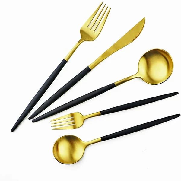 SND Homes Premium Royal Cutlery Set, Made of SUS 304, Gold Polished, High-end for Fine Dining (Set of 6 Dining Forks) - Image 3