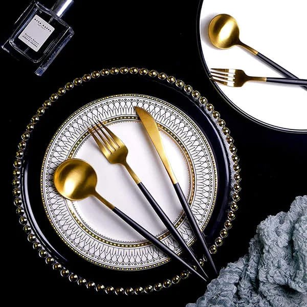 SND Homes Premium Royal Cutlery Set, Made of SUS 304, Gold Polished, High-end for Fine Dining (Set of 6 Dining Knives) - Image 4