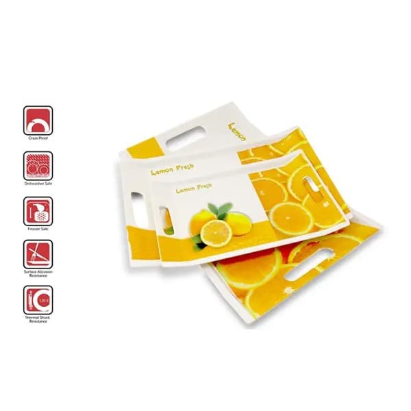 SND Homes Crystal Melamine Villori Series Serving Tray (Multicolor, Small, Medium and Large Size) Set of 3 - Image 4