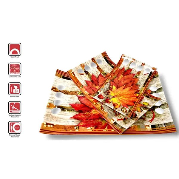 SND Homes Crystal Royale Series Melamine Serving Tray, Set of 3 (Small, Medium and Large Size | Multicoloured, White) - Image 2