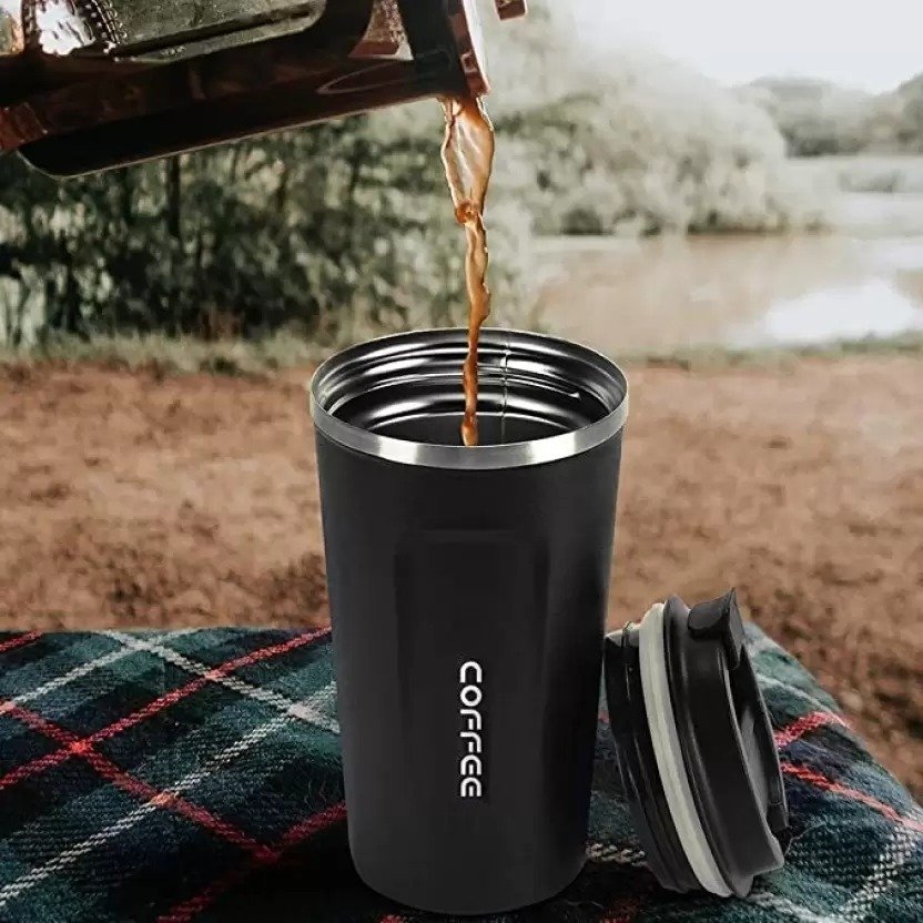 Hot Tea Coffee Mug, hoard Vacuum Insulated Stainless Steel Tumbler Double Walled Mug 510 ml Sipper-Dark grey steel - Image 4