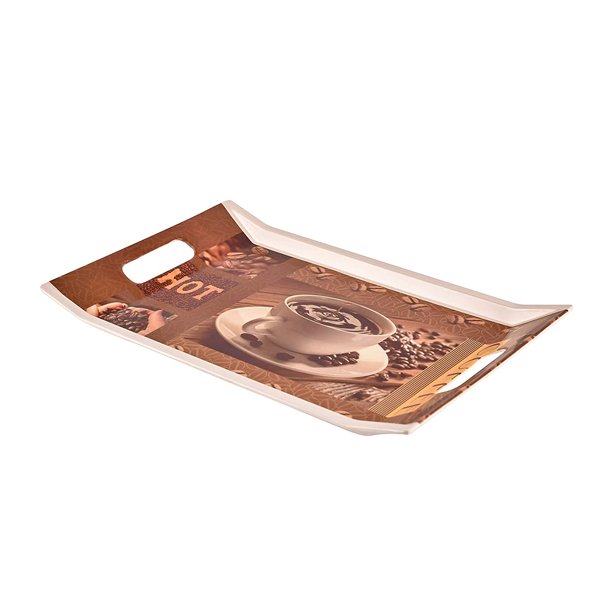 SND Homes Premium Shape Vilora Modern Designs Melamine Break Resistant Serving Tray (Set of 3 ) - Image 4