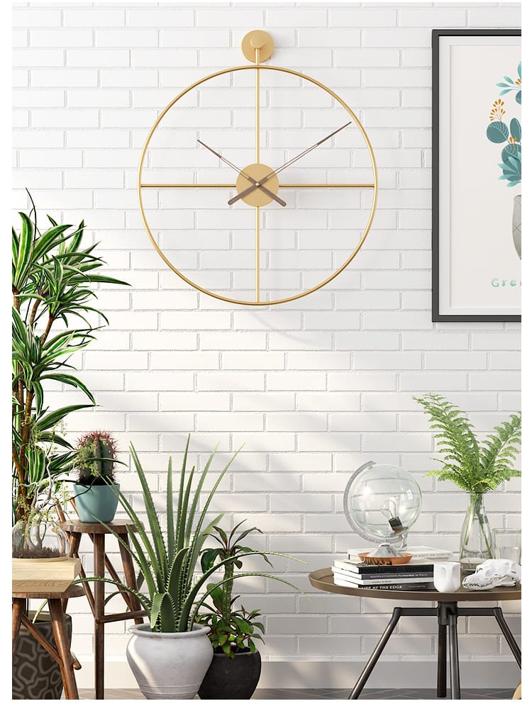 SND Premium Wall Clock with Modern Look for Dining Room, Lobby & Bedroom - Gold, Size : 50cm - Image 4