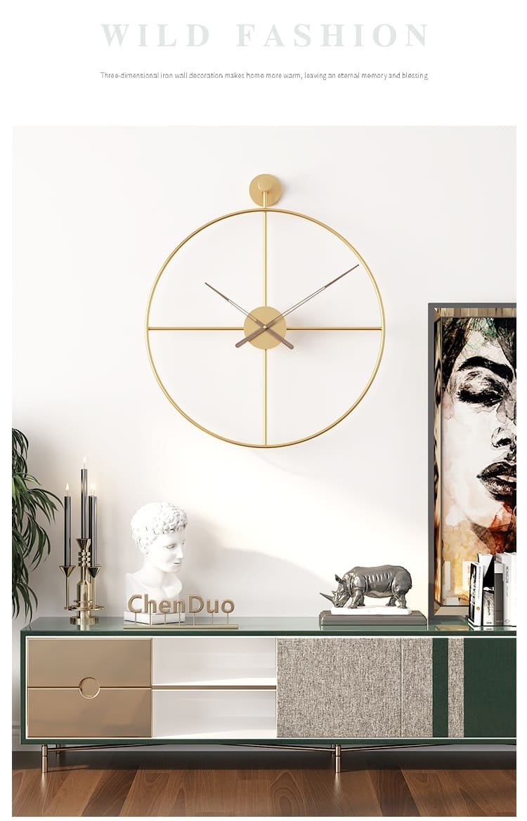 SND Premium Wall Clock with Modern Look for Dining Room, Lobby & Bedroom - Gold, Size : 50cm - Image 7