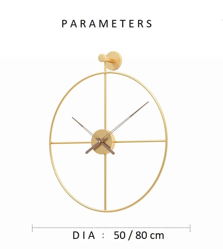 SND Premium Wall Clock with Modern Look for Dining Room, Lobby & Bedroom - Gold, Size : 50cm - Image 8