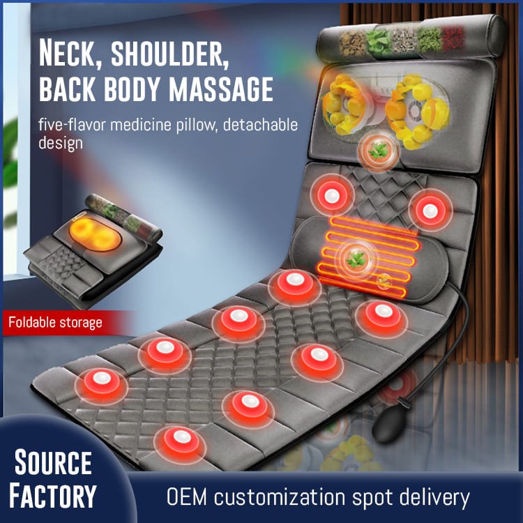 StarAndDaisy 4D Massage Mattress, Kneading Vibration Heating Massage Chair, Neck, Shoulder And Waist Massager For The Elderly (Brown) - Image 2