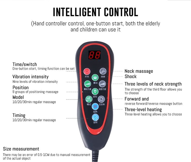 StarAndDaisy 4D Massage Mattress, Kneading Vibration Heating Massage Chair, Neck, Shoulder And Waist Massager For The Elderly (Brown) - Image 15