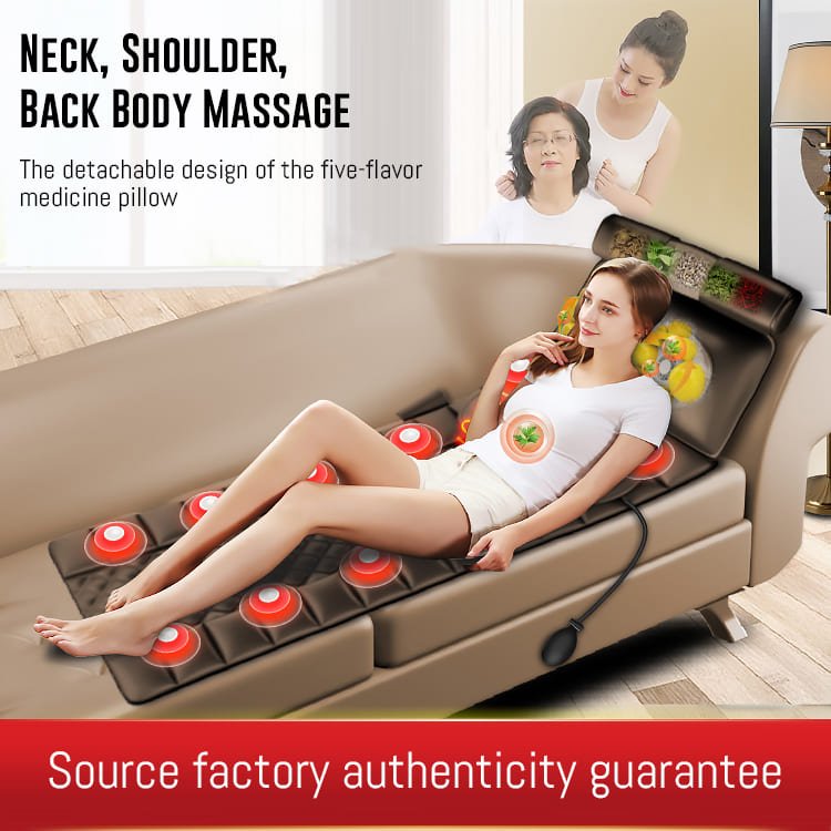 StarAndDaisy 4D Massage Mattress, Kneading Vibration Heating Massage Chair, Neck, Shoulder And Waist Massager For The Elderly (Brown) - Image 3