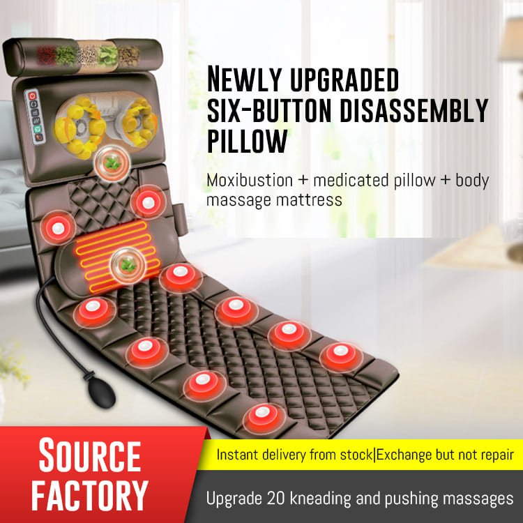 StarAndDaisy 4D Massage Mattress, Kneading Vibration Heating Massage Chair, Neck, Shoulder And Waist Massager For The Elderly (Brown) - Image 4