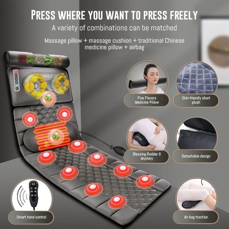 StarAndDaisy 4D Massage Mattress, Kneading Vibration Heating Massage Chair, Neck, Shoulder And Waist Massager For The Elderly (Brown) - Image 7