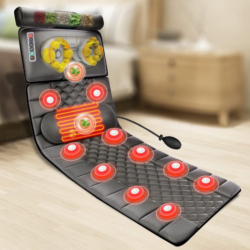 StarAndDaisy 4D Massage Mattress, Kneading Vibration Heating Massage Chair, Neck, Shoulder And Waist Massager For The Elderly (Brown)