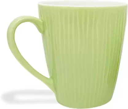 U.P.C. Milk/ big size cup (330 ml capacity) fully colored with Embossed effect, Made of Fine Bone China, Light,Latest Design Milk Bone China Coffee Mug  (330 ml, Pack of 2)