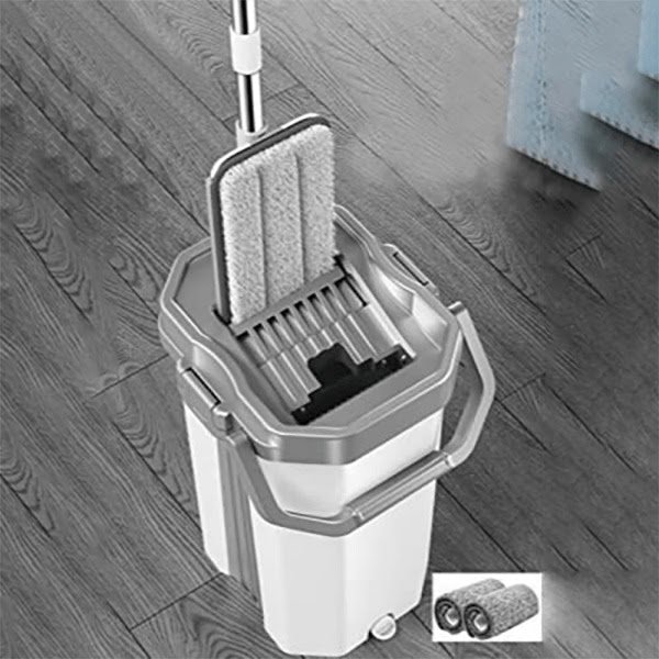 SND Homes Microfiber 360° Rotating Flat Mop - Revolutionary Ultimate Cleaning System - White