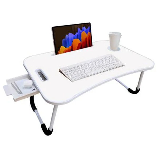 SND Homes Wood Portable Laptop Table (Finish Color - Ivory)