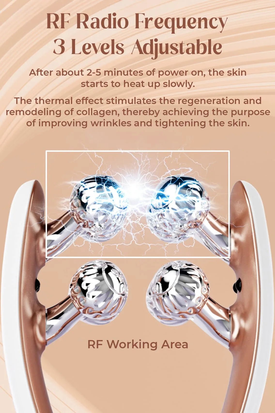 Toree Electric 3D Face Slimming Roller Massager – Rechargeable Lifting & Tightening Device for Face, Neck & Body Massage - Image 5