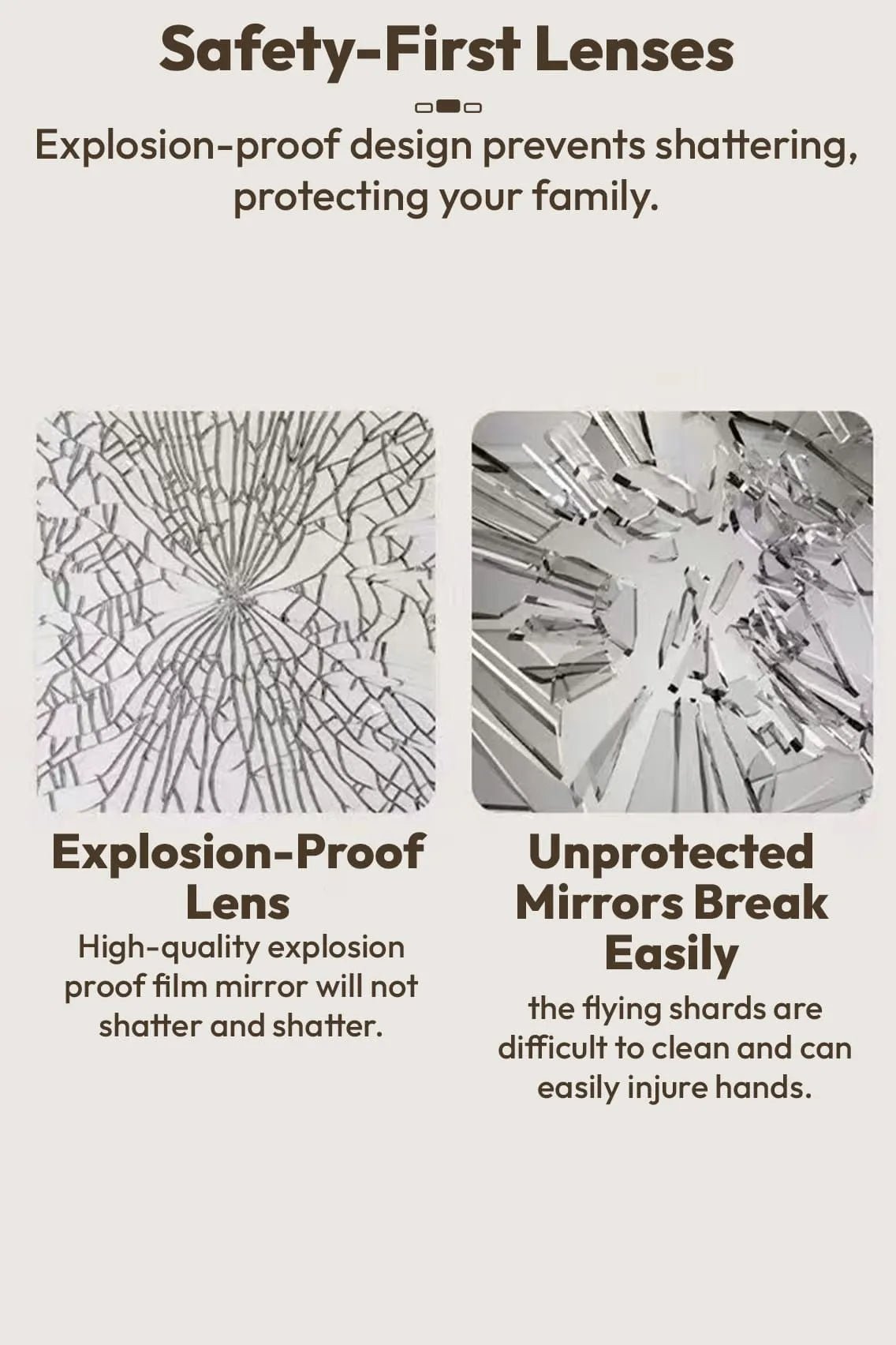 Toree HD LED Round Makeup Mirror with Touch Control, 3 Light Modes, Adjustable Brightness, Explosion-Proof Glass, 45cm Vanity Mirror - Image 7