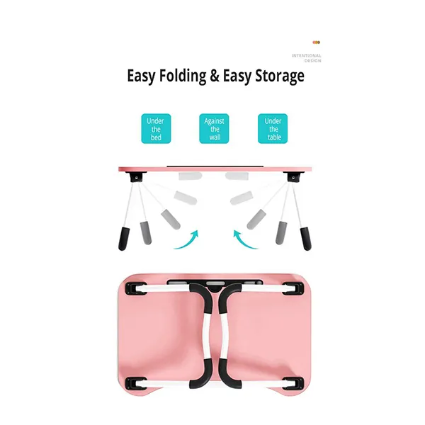 SND Homes Multi-Purpose Foldable Laptop Table Size: 60 X 40 X 27 (Graffiti Brown) - Image 4