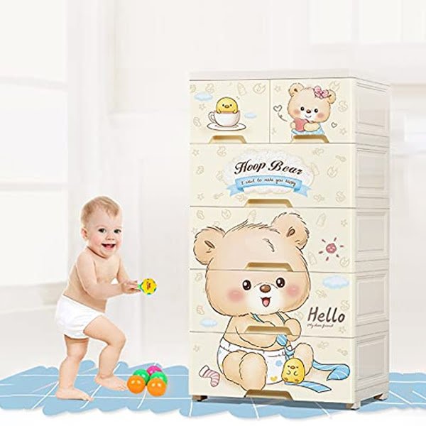 SND Homes Smart Storage cabinet / Almirah / cupboard for newborn baby kids essentials - Teddy