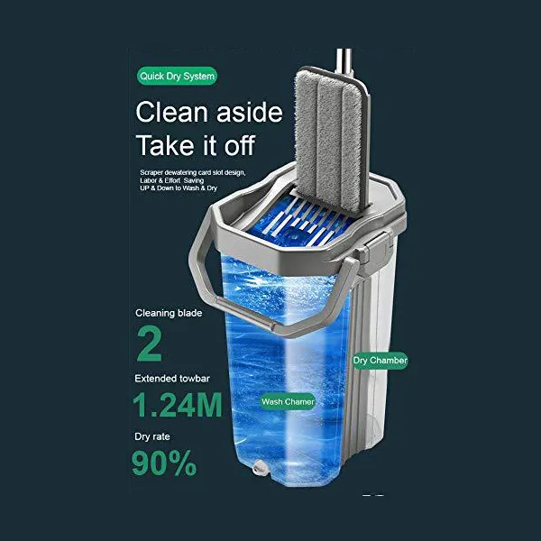 SND Homes Microfiber 360° Rotating Flat Mop - Revolutionary Ultimate Cleaning System - White - Image 5